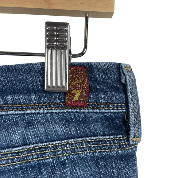 7 For All Mankind Flynt Ankle Bootcut Jeans in Medium Wash Size 29 - Picture 10 of 14
